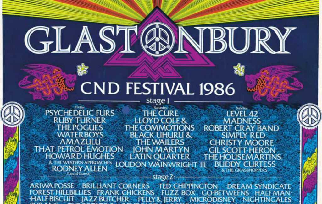 Ogni poster e line-up di Glastonbury dal 1970