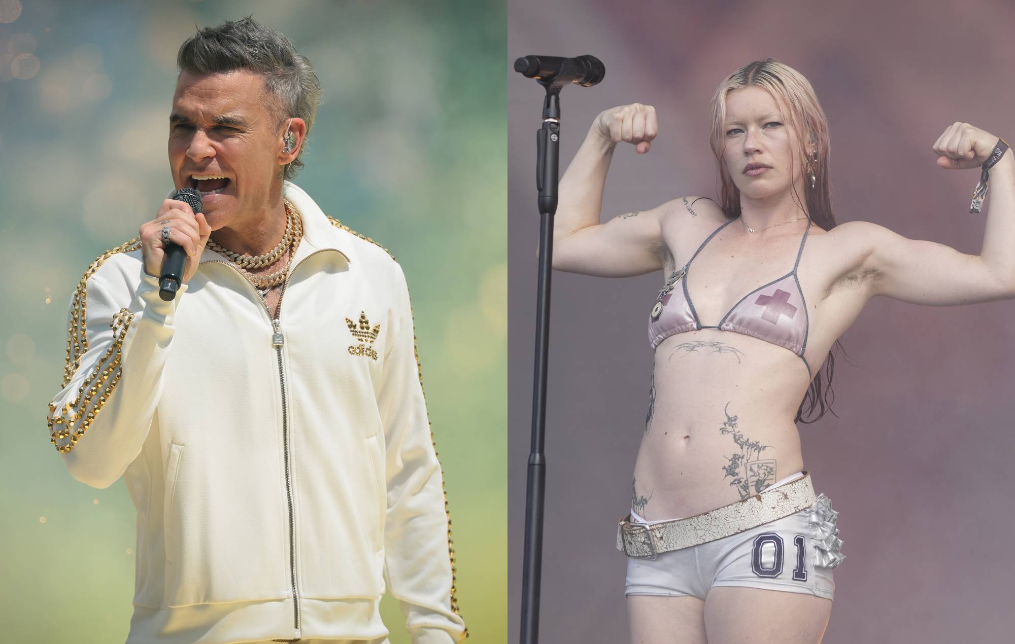 Guarda Robbie Williams dare una svolta sfacciata a "Chaise Longue" di Wet Leg nella Radio 1 Anthems Live Lounge