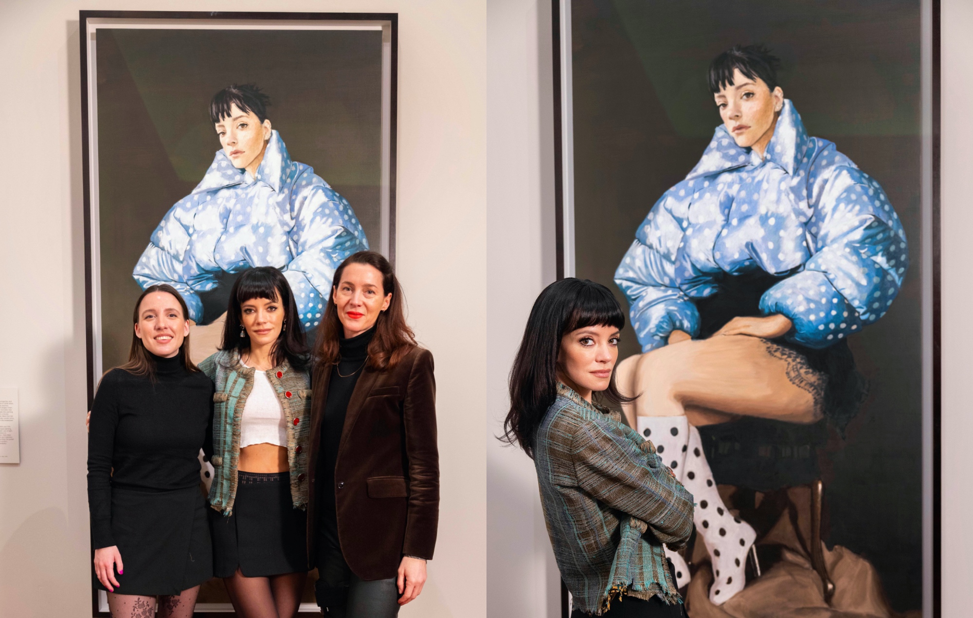 Guarda Lily Allen mentre svela il dipinto originale "West End Girl" alla National Portrait Gallery di Londra