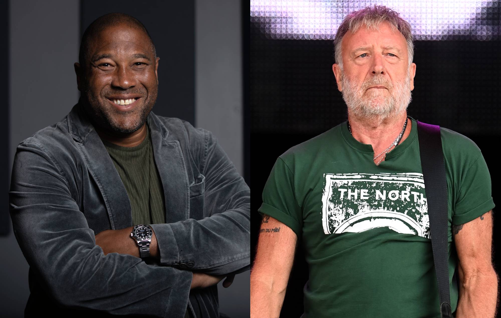 Guarda John Barnes unirsi a Peter Hook per rappare in "World In Motion" dei New Order a Manchester