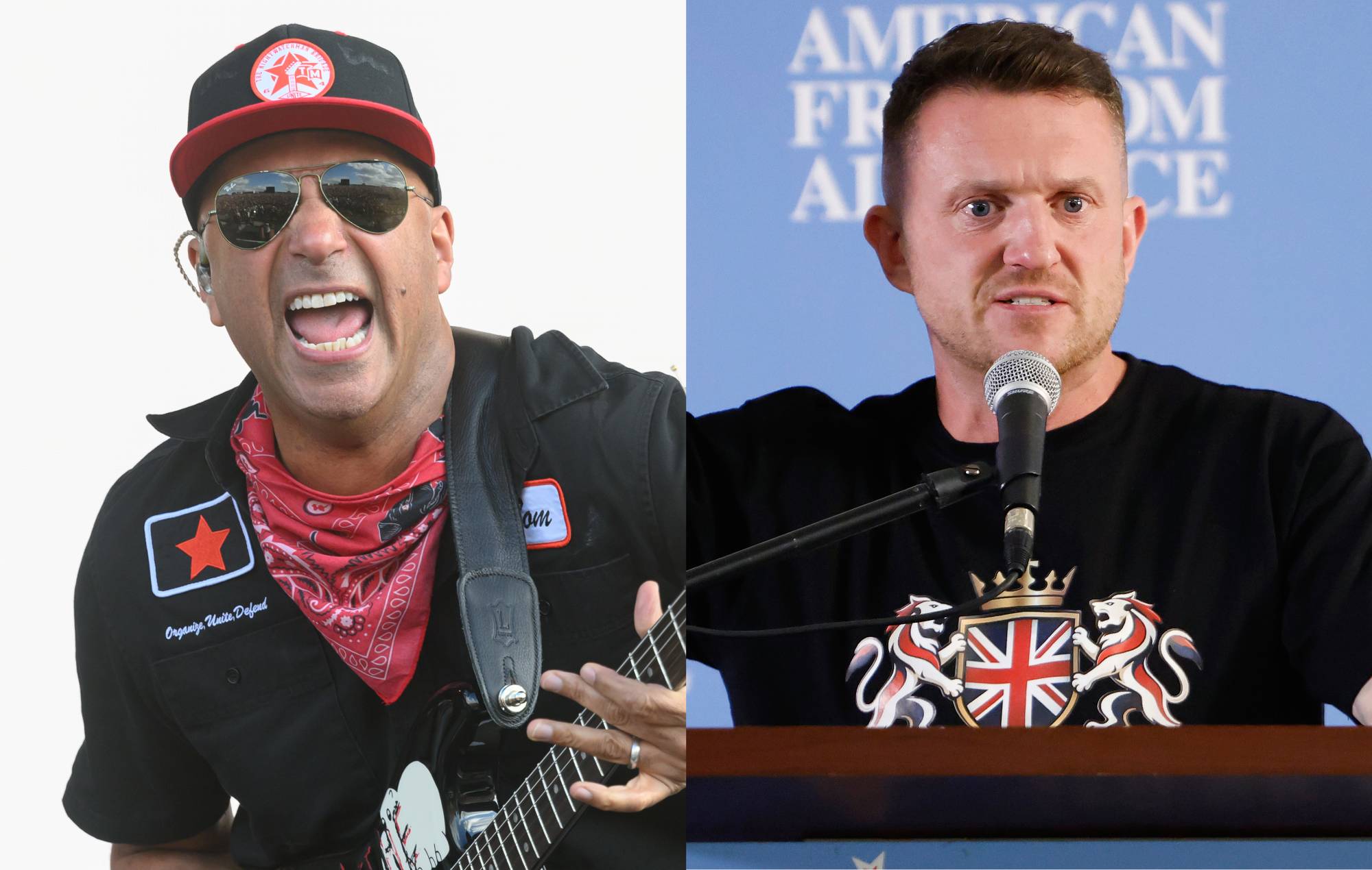 Tom Morello condivide un messaggio per Tommy Robinson al Download 2026