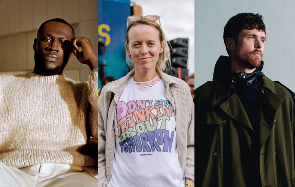 Stormzy, Emily Eavis and James Blake